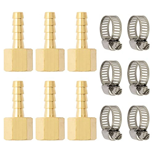 Brass Air Hose Fittings, Female Brass Barb Adapter With...