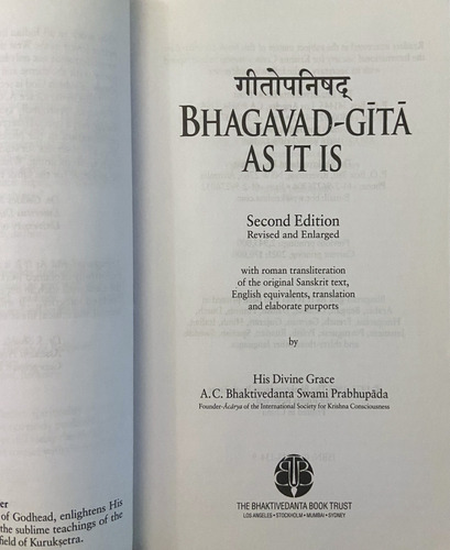 Bhagavad-gita As It Is Prabhupada (Reacondicionado)