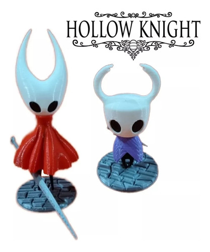 Combo Hollow Knight Y Hornet Gamer Geek Figura 3d Decoracion