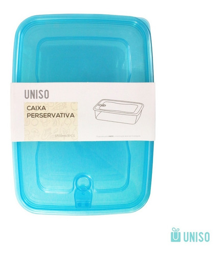 Imagem 2 de 3 de Pote Armazenamento De Alimento 1700ml 3 Pcs