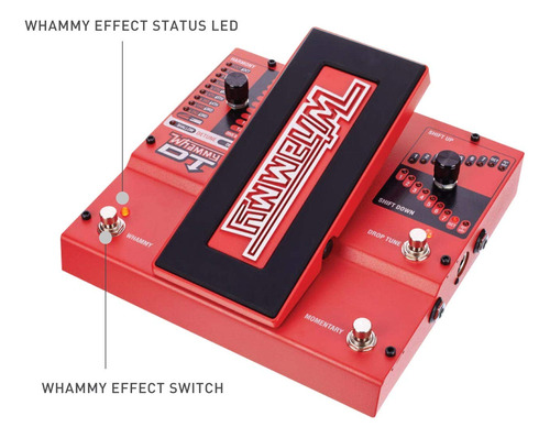Pedal De Efectos Drop Tune Para Guitarra Digitech Whammydtv- Rojo