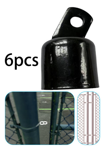 Link Link Fence Rail End Cap Galvanized Multifunción Negro