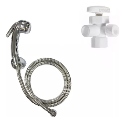 Ducha Bidet Cromo En Abs + Registro 