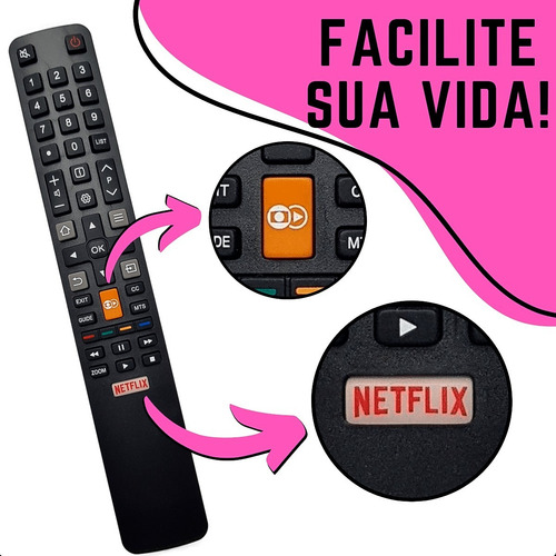 Control remoto para Smart Tv Tcl con baterías - Fbg-8027