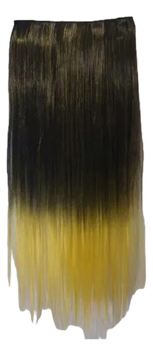 Aplique Preto Com Pontas Amarelas Cabelo Ombre Hair