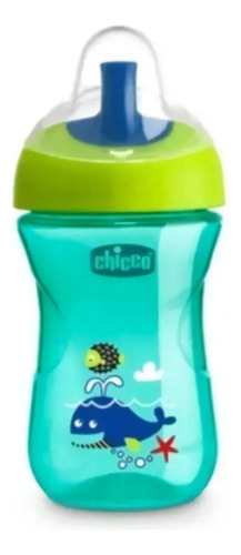 Vaso Bebe Advance Cup Chicco 2 En 1 Antiderrame 266 Ml Color Azul Advanced