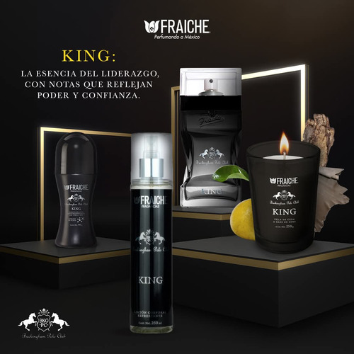 Fraiche Polo King O Winner: Perfume, Body, Vela, Desodorante