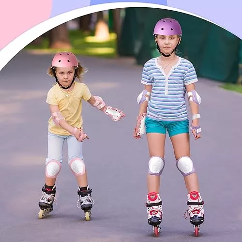  Casco de bicicleta y almohadillas para niños de 2 a 10 años,  casco para ciclismo, patinaje, patinaje, patinaje en línea : Deportes y  Actividades al Aire Libre