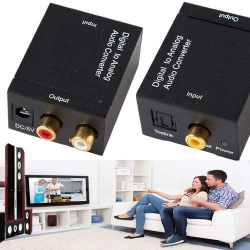 Convertidor Audio Digital Toslink Optico Coaxial A Rca Nuevo