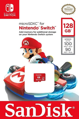 Imagen 2 de 2 de Memoria Sandisk 128gb Micro Sdxc C10 Nintendo Switch Nuevo