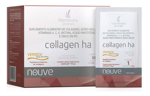 Nouve Collagen Ha - Reposição De Colágeno - 30 Sachês