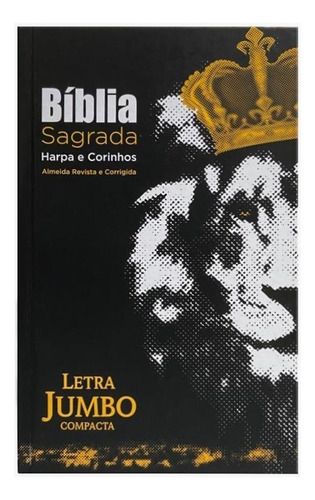 Bíblia Letra Jumbo Compacta Arc Harpa | Capa Dura Leão Rei