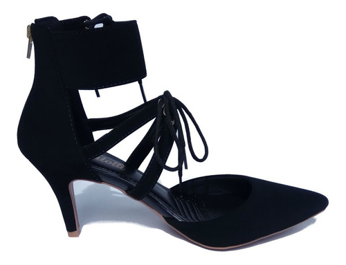 Imagem 3 de 4 de Scarpin Preto Salto Fino Bellatotti Sedurre Bassa