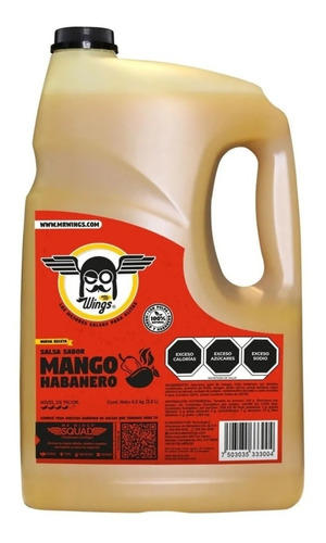 Salsa Mango Habanero Para Alitas 3.8 L Al Mejor Precio