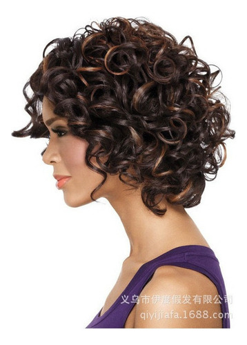 B Peruca Afro Curta Feminina