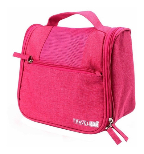 Organizador Neceser Cosméticos Bolso Porta Maquillaje Percha Color Fucsia