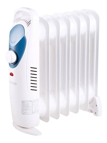 Calentador De Aceite Calefactor Ambiente  Blanco  600w