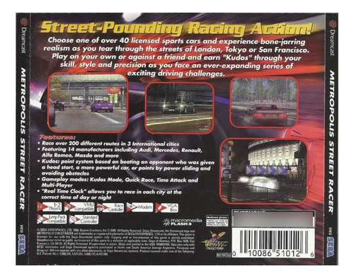 Metropolis Street Racer - Dreamcast