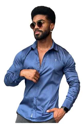 Camisa hotsell acetinada masculina