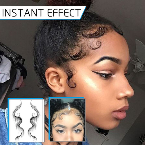 10pc Adesivos De Tatuagem À Prova D'água Baby Hair Tattoo St