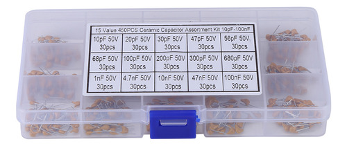 Condensador De Cerámica Multicapa, 450 Piezas, Valor 15, 10p