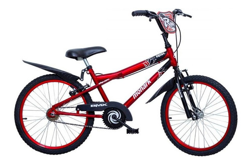 Bicicleta Infantil Bmx Ranger Monark Aro 20 Vermelha Cor Preto com Vermelho