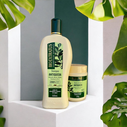 Kit 1 Shampoo 1 Banho Creme Antiqueda Jaborandi 500 Ml K8185