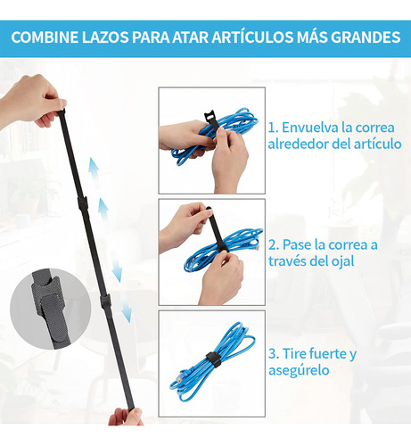 100 Organizadores De Cables De Reutilizables ,5 Colores,15cm