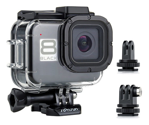 Soonsuncarcasa Impermeable Para Gopro Hero 8 Negro Doble