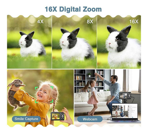 1080p Full Hd Digital Camera 44mp Compact Camera 2.4 Inch Lc