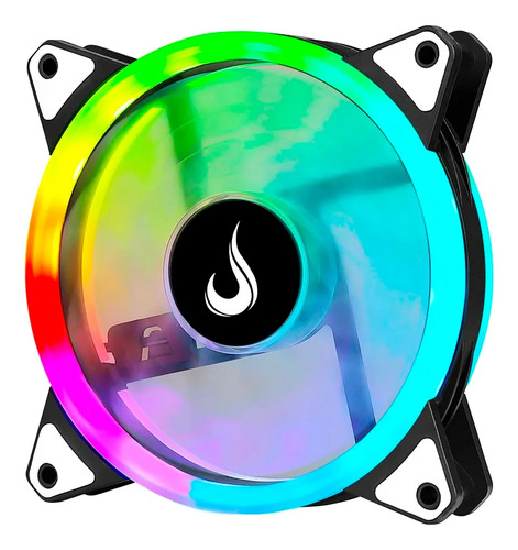 Kit 6 Cooler Fan Rise Mode 120mm Dual Led Rgb Controlável Azul