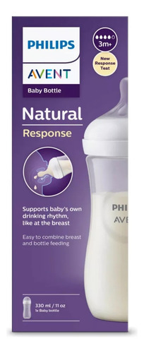 Biberones Avent Natural Response 11oz 1pz Transparente Response