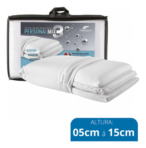 Travesseiro Regulável - Látex - Nasa E Gomos Massageadores Cor Branco