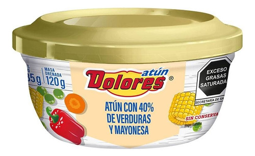 7 Pza AtĂșn Dolores Con Verduras Y Mayonesa 135 G