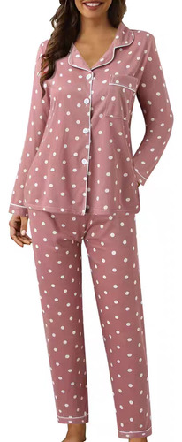 Conjunto De Pijama Para Mujer Manga Larga Ropa De Dormir