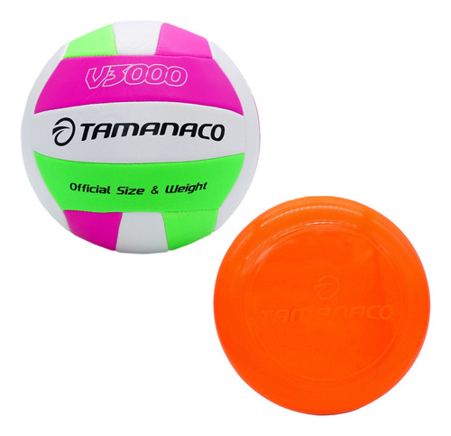 Set Balón Volleyball V3000 + Frisbee Tamanaco