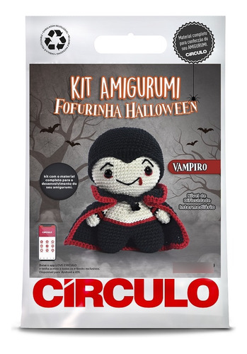 Kit Teje Tu Vampiro Amigurumi Halloween