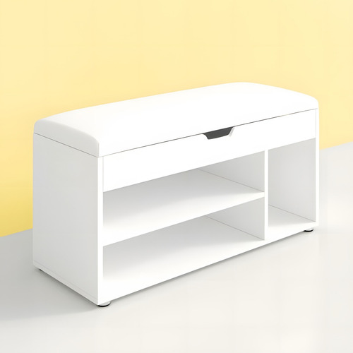 Zapatera Baúl Multifuncional C/ Asiento Sire Blanco 7 Pares