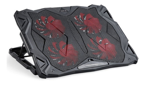 N Cooler Idock K9 Pro Gaming Led Rojo 4 Ventiladores