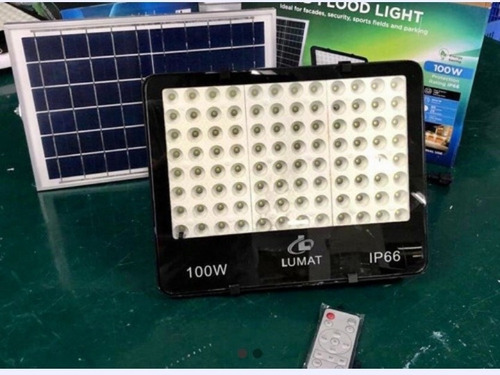 Reflector Led 100w Panel Solar Con Control Remoto