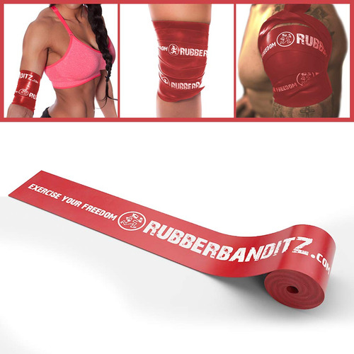 Banda De Hilo Dental Rubberbanditz Para Movilidad Y Compresi Rojo