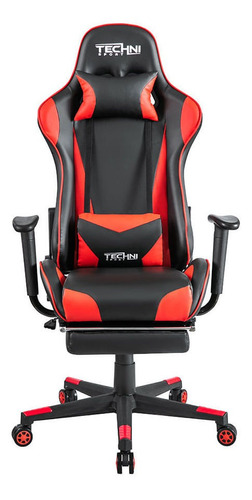 Silla Gamer Reclinable 180° Color Rojo Con Negro, Estructura