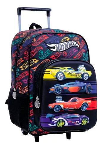 Mochila Escolar Carrito 14 Pulgadas Hot Wheels Original