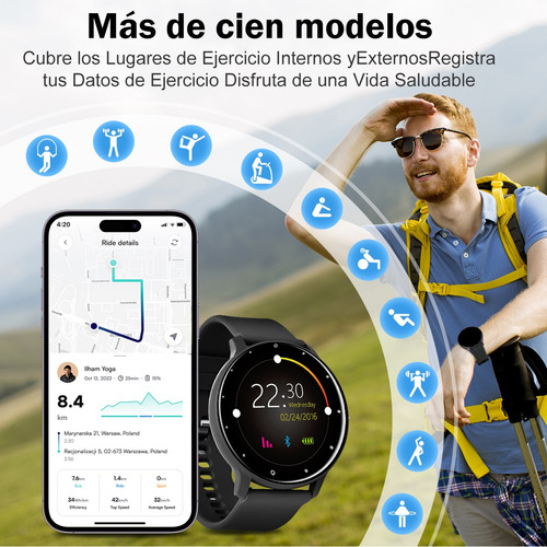 Smartwatch Reloj Deportivo Supercenter Zl02d De Silicona
