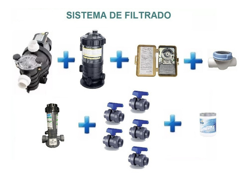 Sistema Kit Filtrado Albercas Piscinas Bomba Filtro Timer