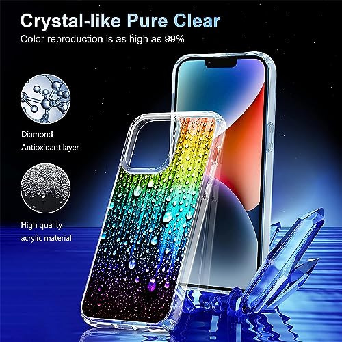 Funda Para iPhone 15 Pro Max Colorful Rainbow Drops Delgado