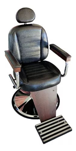 Cadeira barbeiro hidráulica vintage clássico apoio para pés Modelo