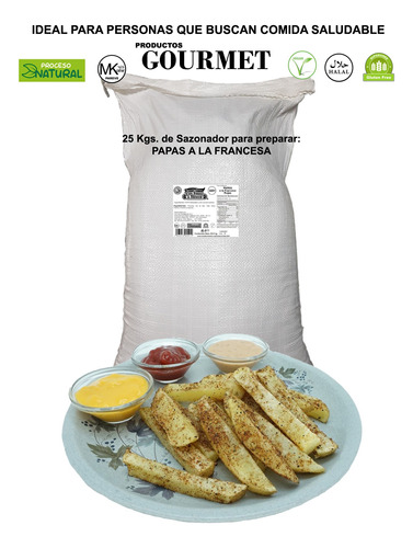 Sazonador Para Papas A La Francesa Rojas 60g Especias Kosher