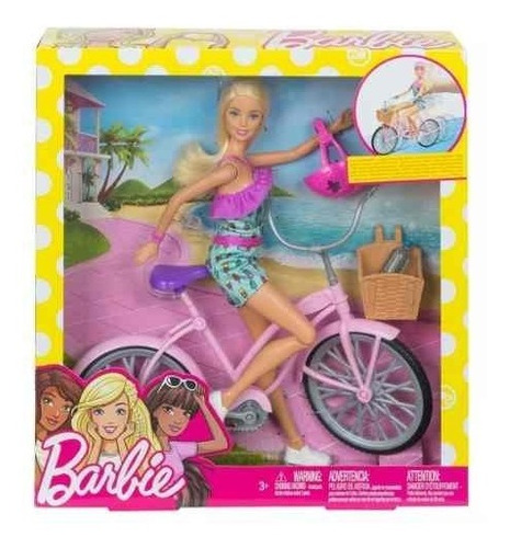 Barbie Paseo En Bicicleta Mattel Orignial Ftv96 Muñeca Niñas