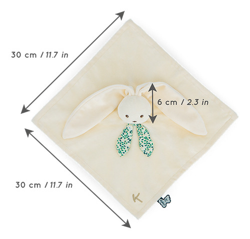 Pelucia Naninha Macia Coelhinho Para Bebe Kaloo De Veludo Cor Creme